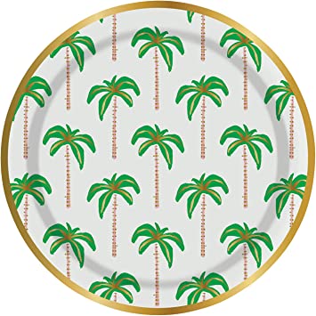 Palm Trees Dessert Paper Plates