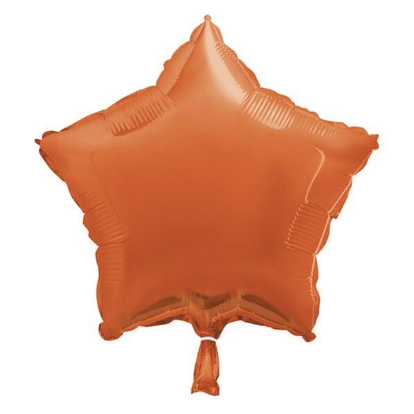 Orange Solid Star Foil Balloon