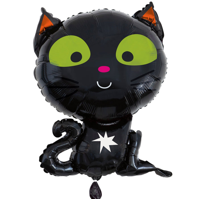 Black Cat Shaped Foil Balloon