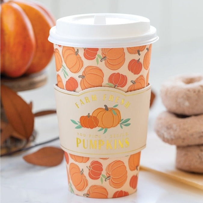 Scattered Pumpkins To-Go Cozy Cups