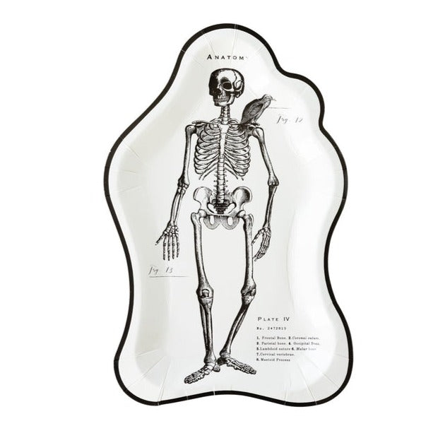 Ephemera Halloween Skeleton Dessert Plates