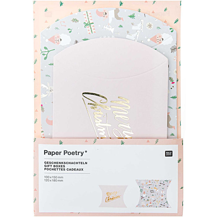 Pastel Jolly Holiday Gift Boxes