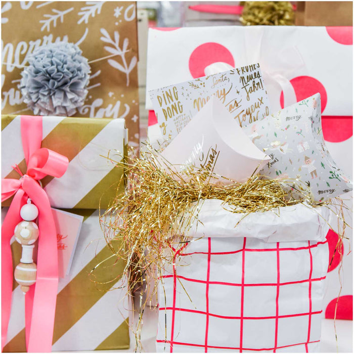 Pastel Jolly Holiday Gift Boxes