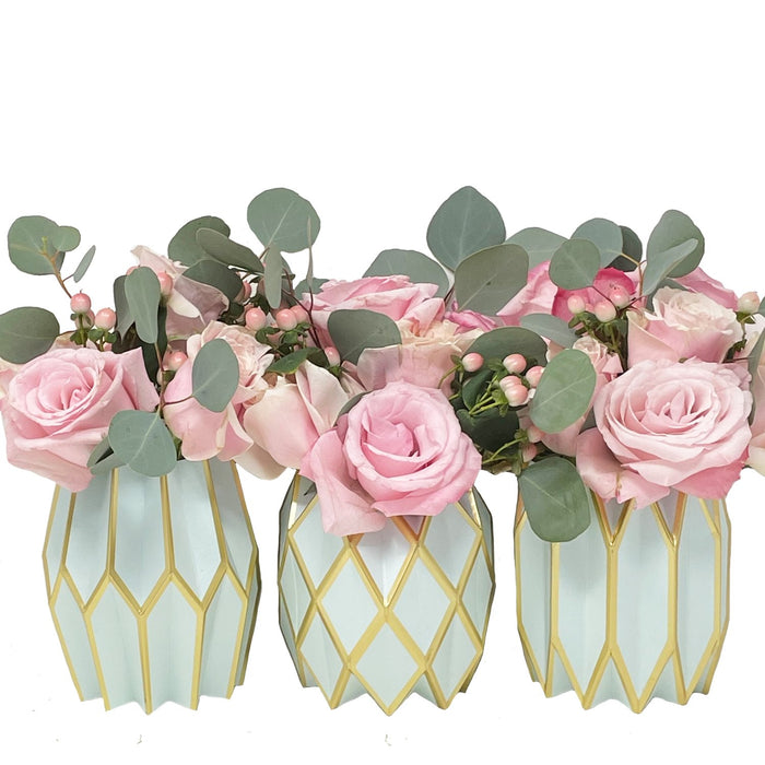 Tiffany Aqua Paper Vase Wrap