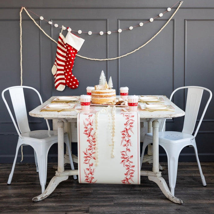 Red Holly Table Runner