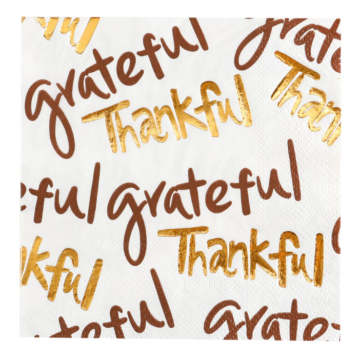 Grateful / Thankful  Beverage Napkins