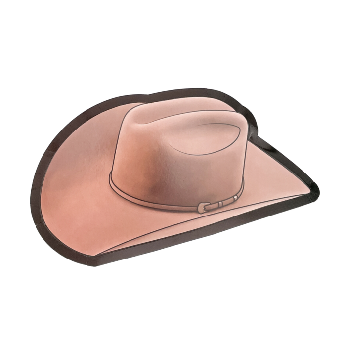 Brown Cowboy Hat Dessert Plates