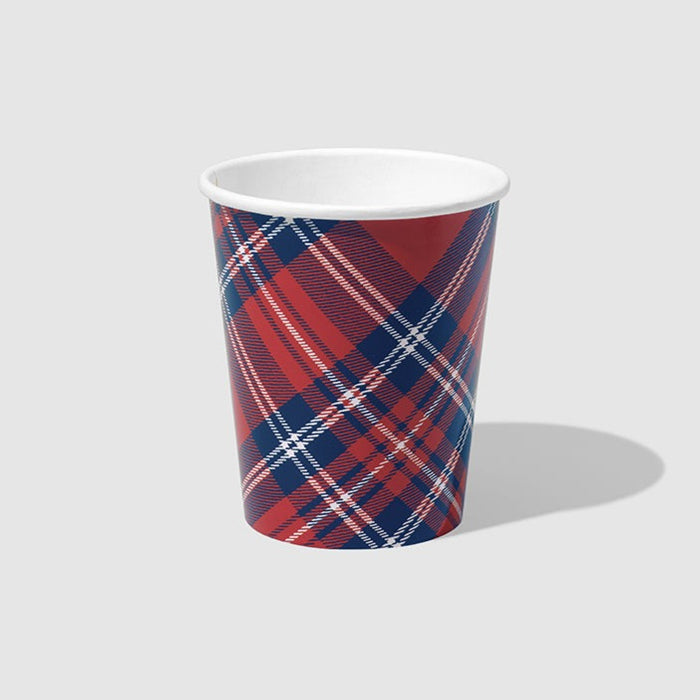 Plaid Paper Cups