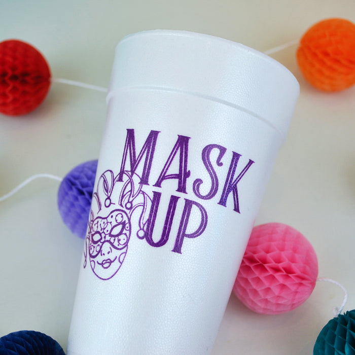 Mask Up 20oz. Foam Cups | 10 pack