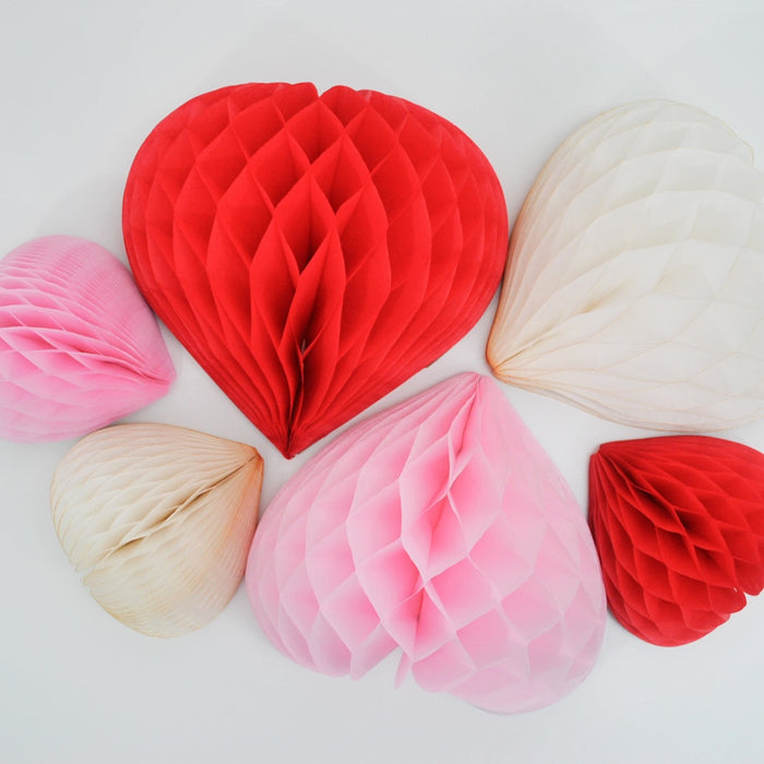 Red Sweetheart Heart Honeycomb Set