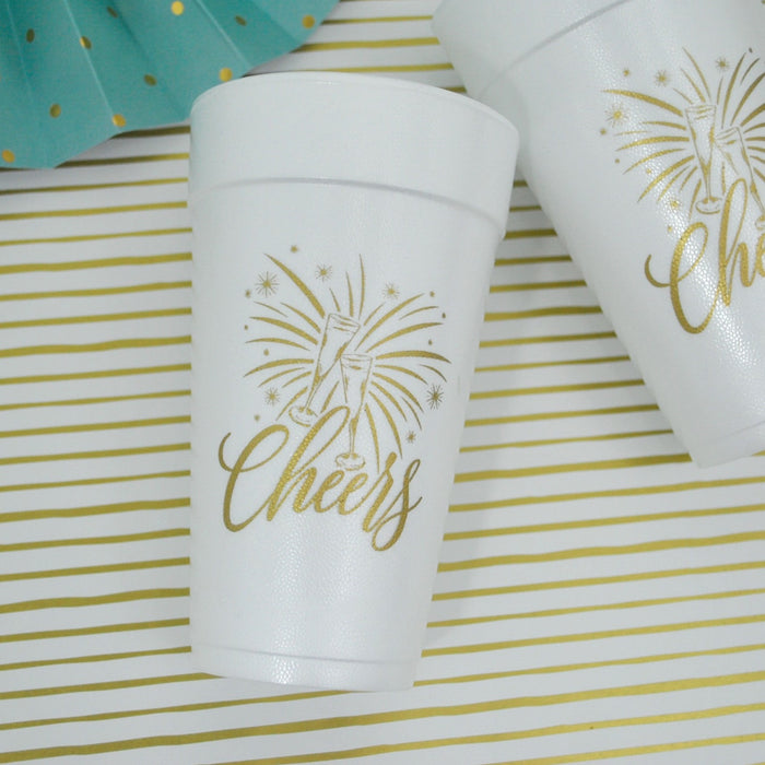 Cheers Celebration 20oz. Foam Cups | 10 pack