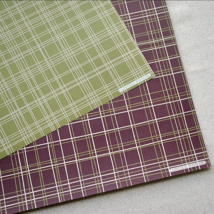 Double-Sided Holiday Plaid Paper Placemats