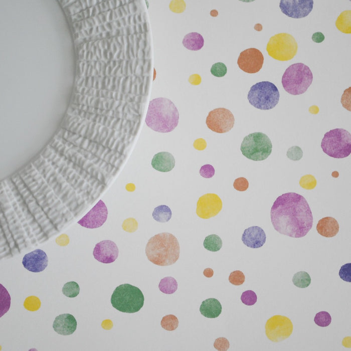 Playful Watercolor Dots Pattern Paper Placemats