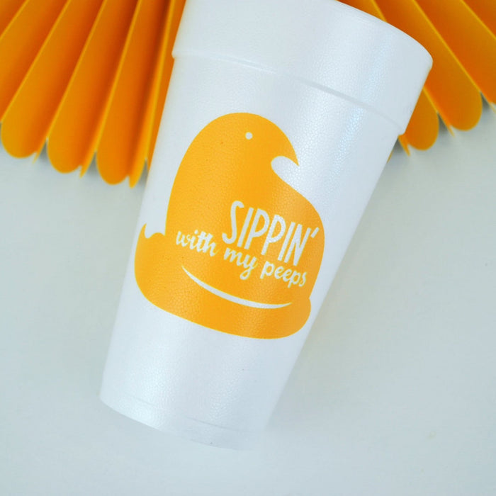 Sippin' with my Peeps 20oz. Foam Cups | 10 pack