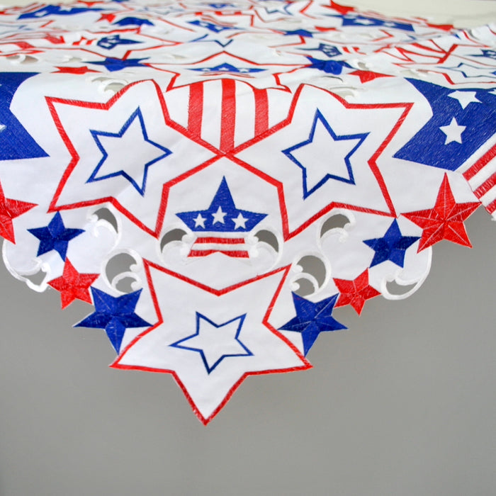 Patriotic Stars Squared Table Cover