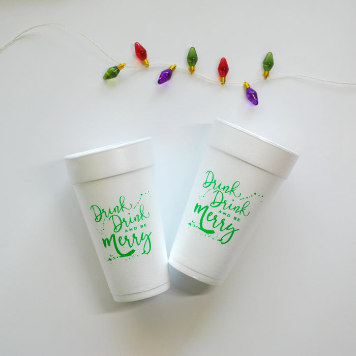 Drink Drink & Be Merry 20oz. Foam Cups | 10 pack
