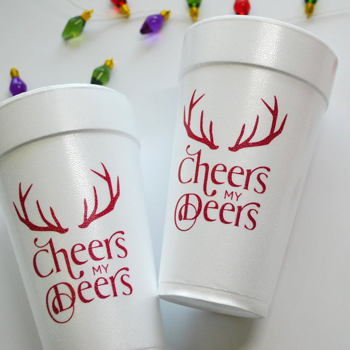 Cheers my Deers 20oz. Foam Cups | 10 pack