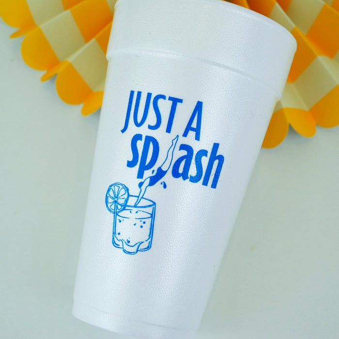 Just a Splash Foam & Reusable Frosted Cups