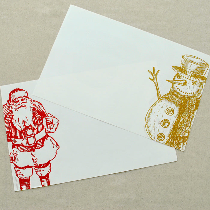 Double-Sided Frosty & Santa Paper Placemats