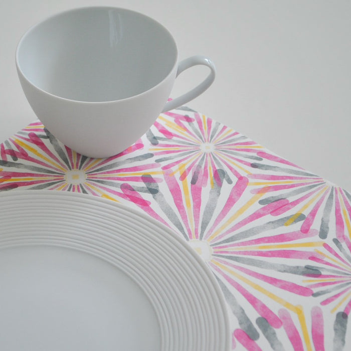 Watercolor Bloom Pattern Paper Placemats