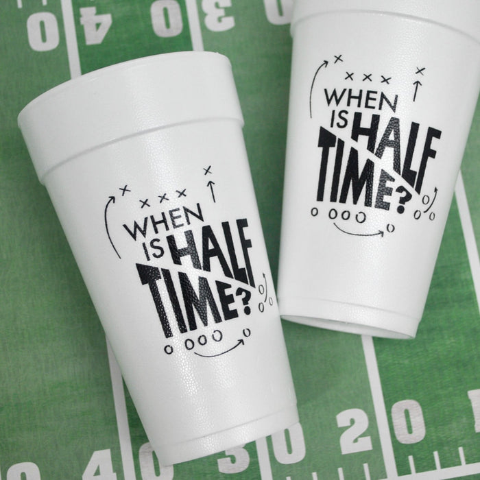 When is Half Time Football Foam Cups