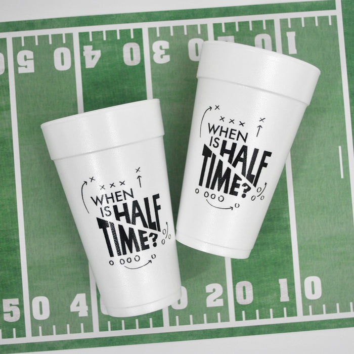 When is Half Time Football Foam Cups