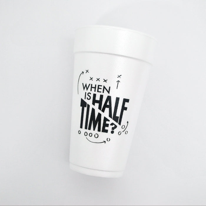 When is Half Time Football Foam Cups