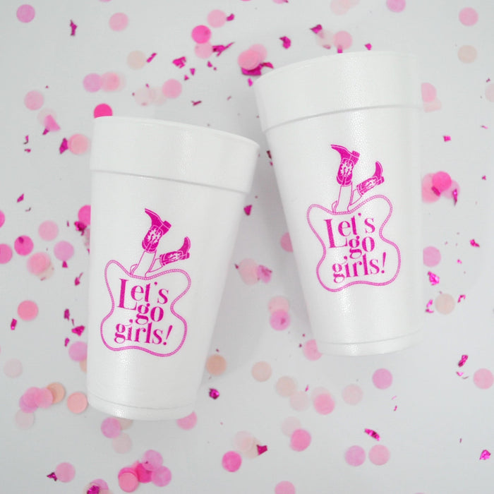 Let's Go Girls Rodeo Country 20oz. Foam Cups | 10 pack