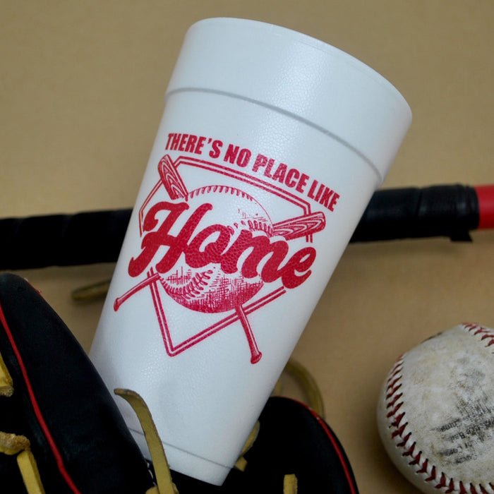 There's No Place Like Home Baseball 20oz. Foam Cups | 10 pack
