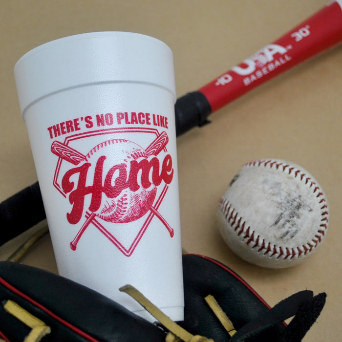 There's No Place Like Home Baseball 20oz. Foam Cups | 10 pack