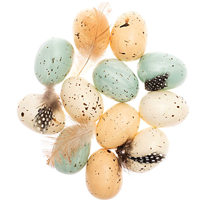 Creme Blue Feather Eggs