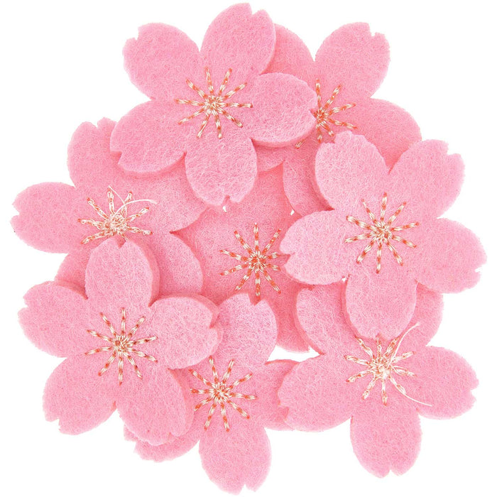 Pink & Gold Felt Cherry Blossom Confetti