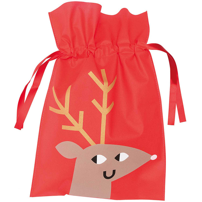Large Red Reindeer Gift Bag