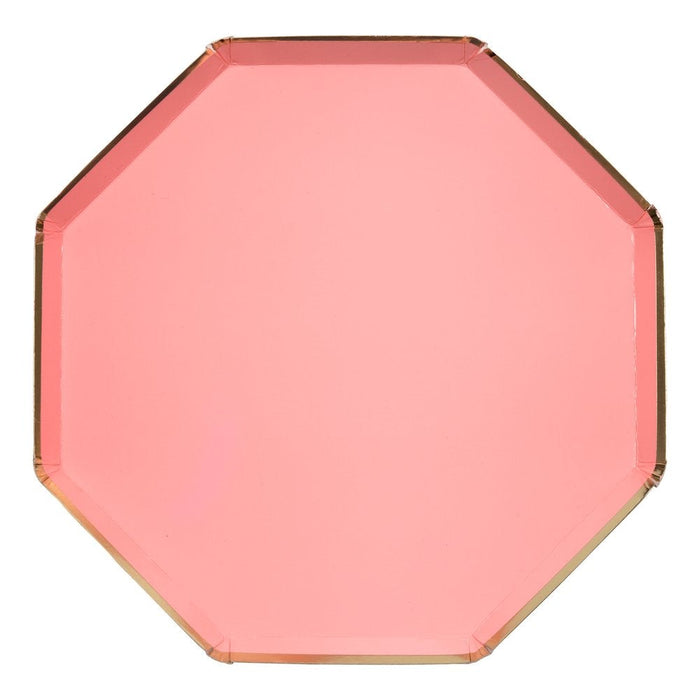 Neon Coral Dinner Plates