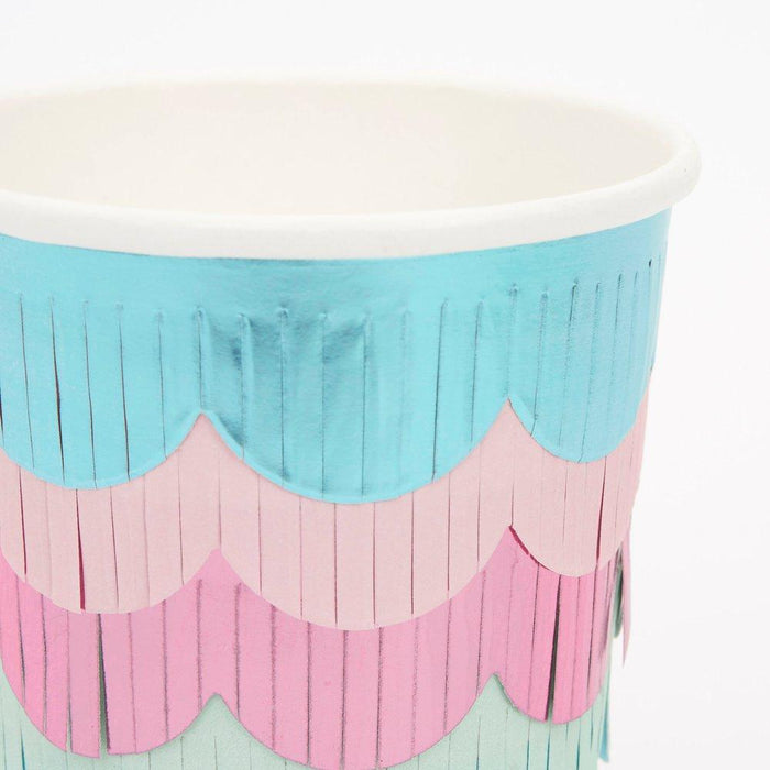Mermaid Scalloped Fringe Paper Cups