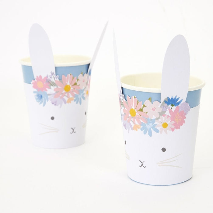 Spring Floral Bunny Paper Cups