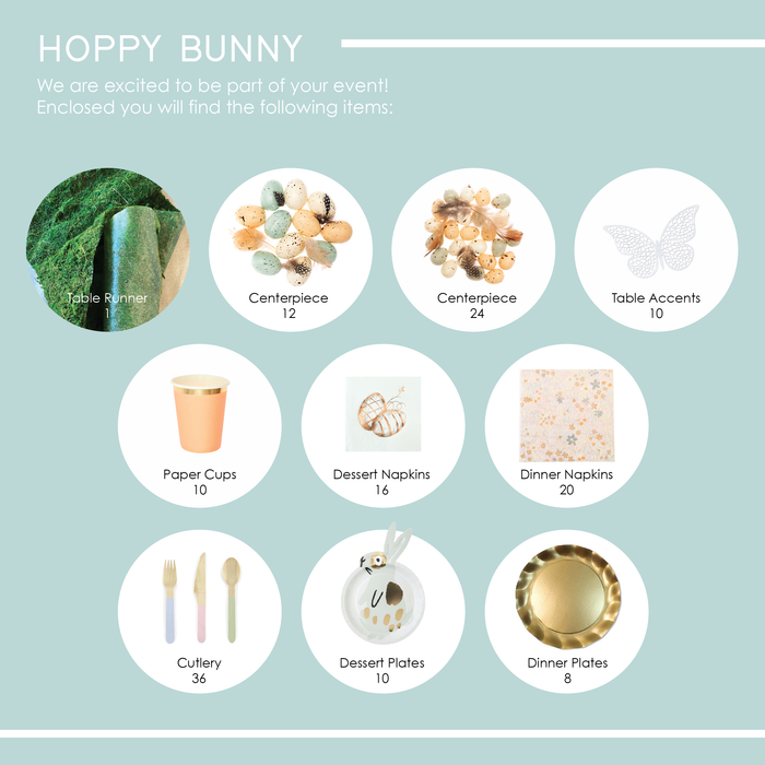 Hoppy Bunny Party - 8 Place Settings