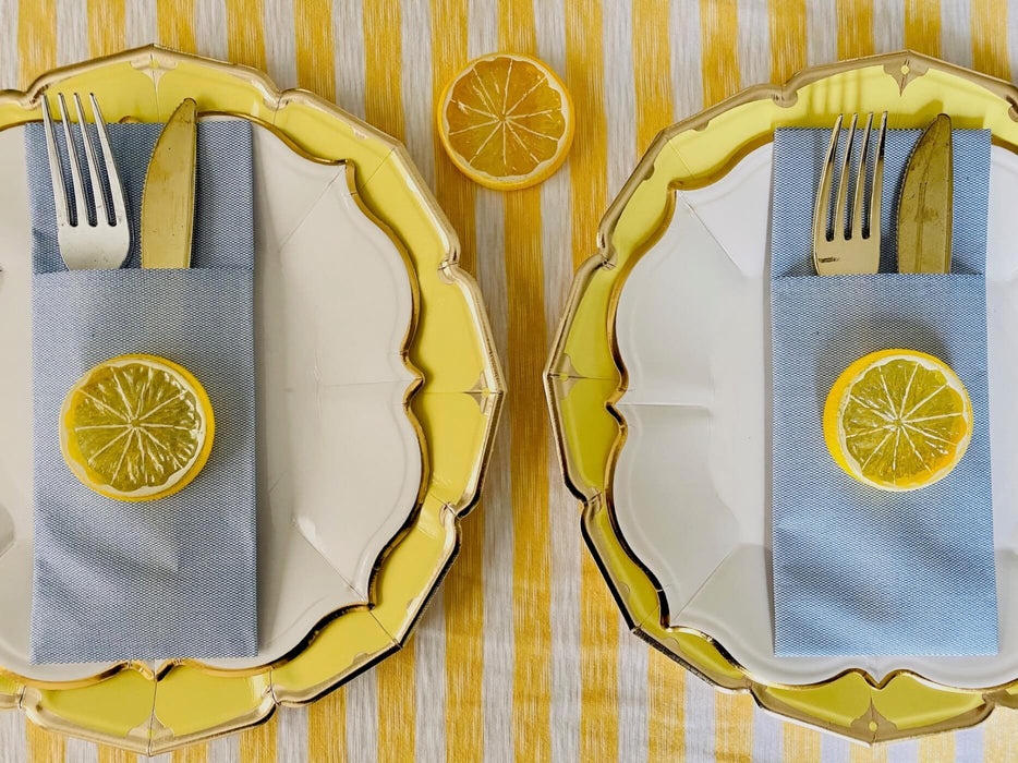 Canary Yellow Dinner Paper Plates