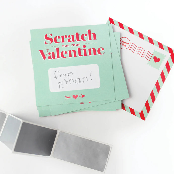 Mint Scratch-off Valentines