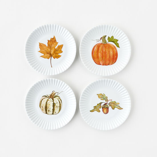 Fall Appetizer Melamine Plates Set