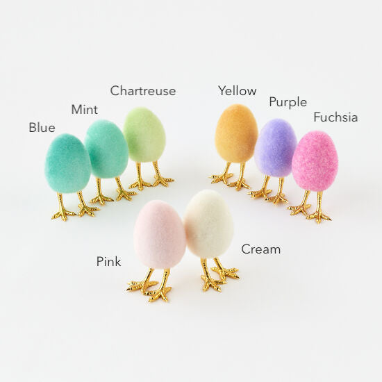 Flocked Egg with Feet