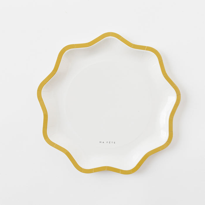 Mustard Signature Scallop Dinner Plates
