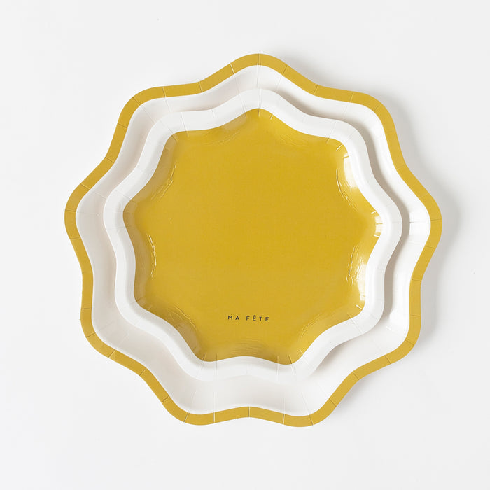 Mustard Signature Scallop Dinner Plates