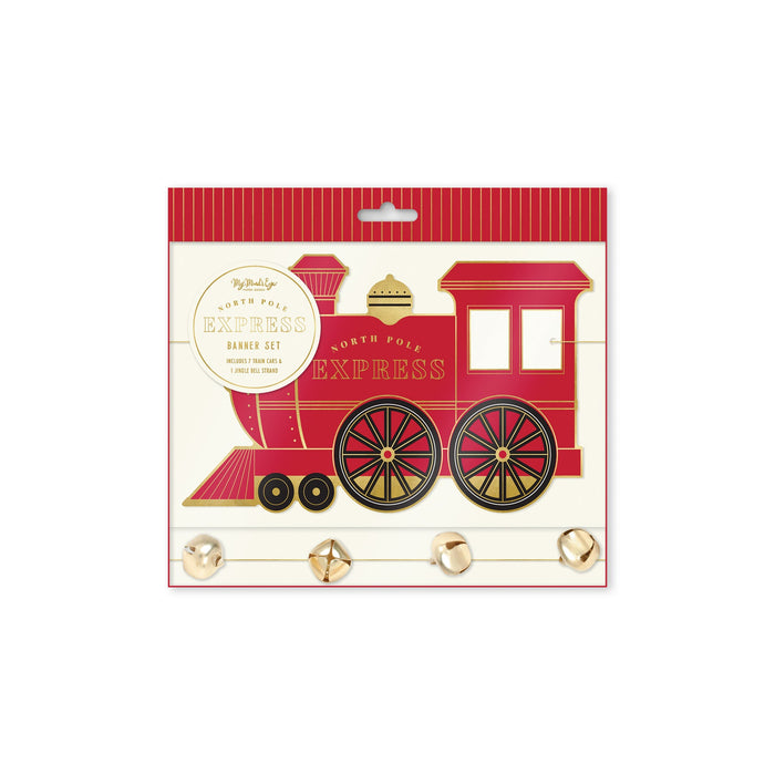 North Pole Express Train and Bell Banner Set