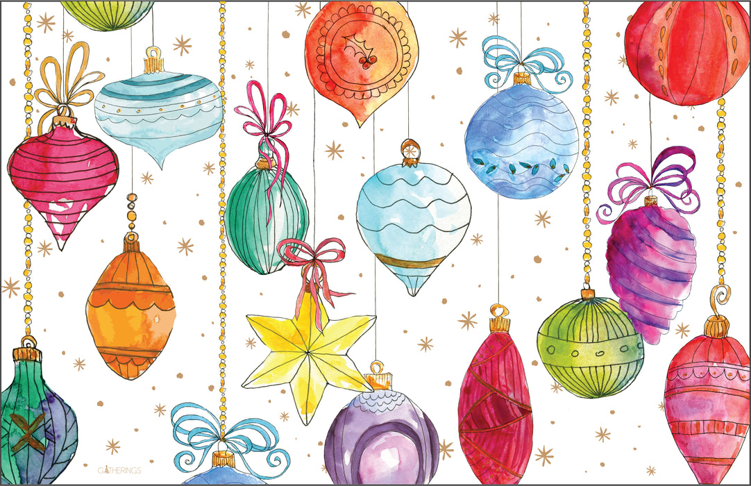 Christmas Ornaments Paper Placemats