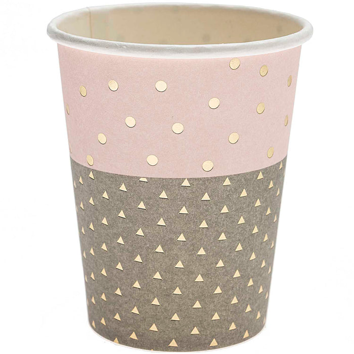 Pink Confetti Paper Cups