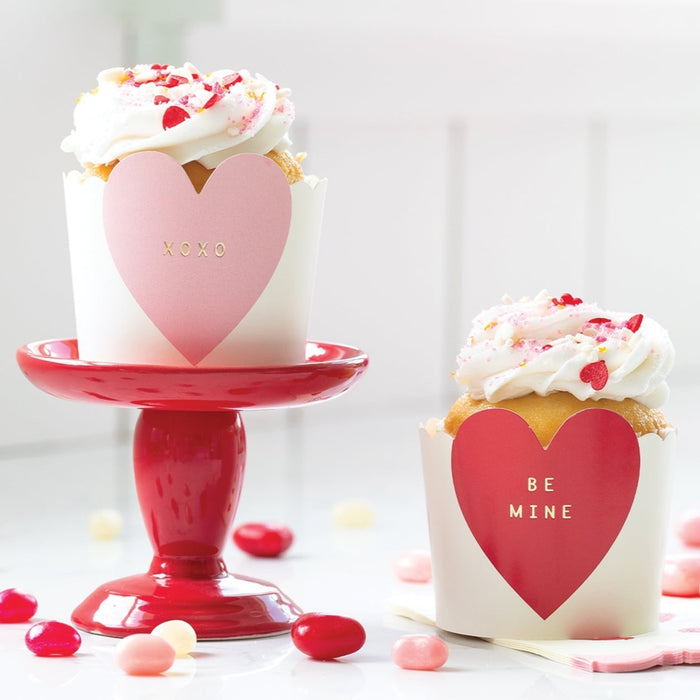 Gold Foil Heart Shaped Baking Cups