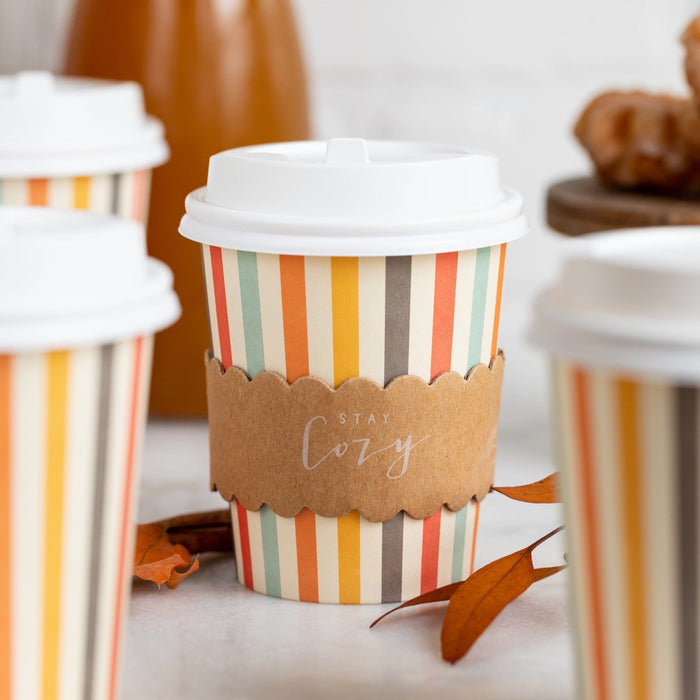 Harvest Stripes To-Go Cozy Cups