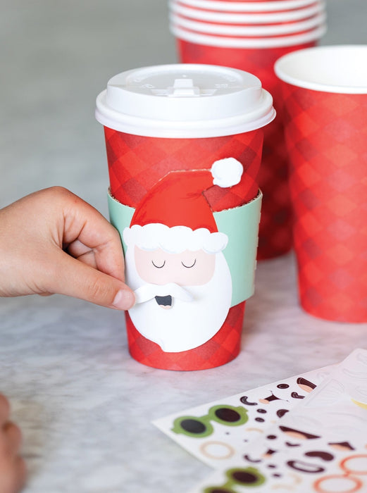 Decorated Your Own Santa Cozy To Go Cups