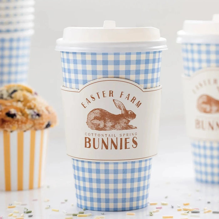 Gingham Bunnies To-Go Cups